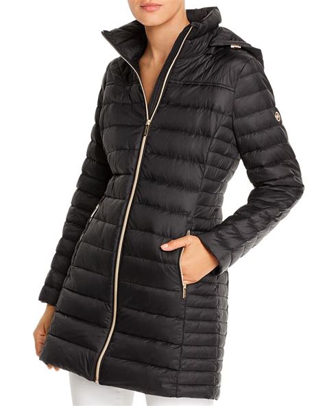 can packable down fill michael kors block cold|Michael Kors down filled coat.